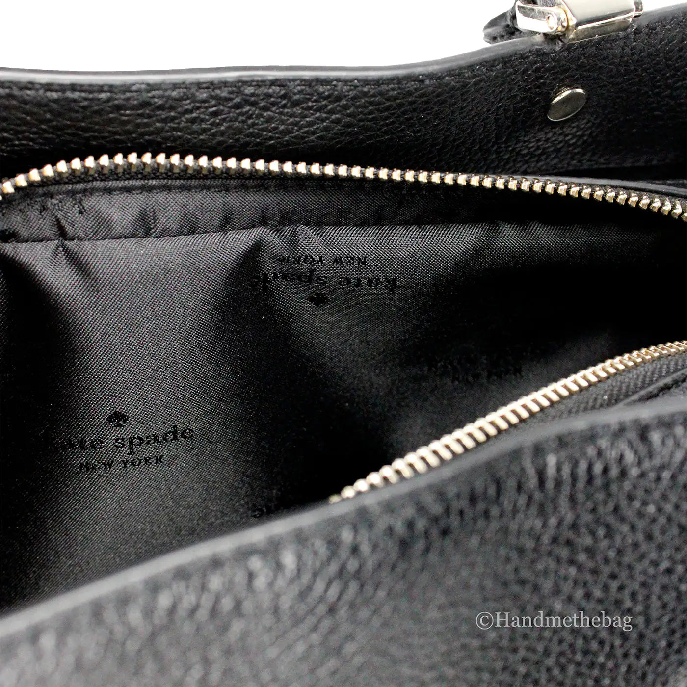 Kate Spade Leila Medium Black Triple Compartment Satchel